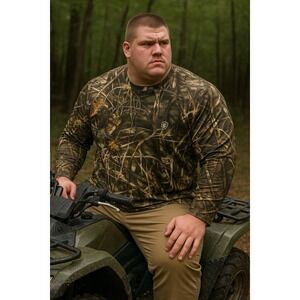 Game Winner Mens Camo Hunting Shirt 2XL Long Sleeve Advantage Max-4 HD Polyester